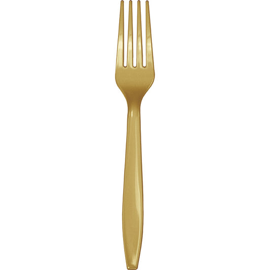 Glittering Gold Bulk Plastic Forks 600 ct