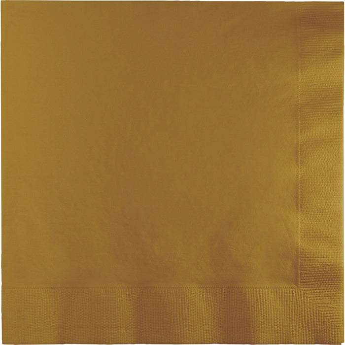 Glittering Gold Dinner Napkins 3-Ply 250 ct