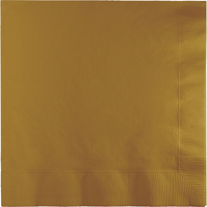 Glittering Gold Luncheon Napkins 3-Ply 500 ct