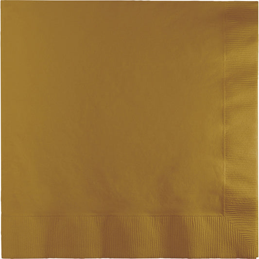 Glittering Gold Luncheon Napkins 3-Ply 500 ct