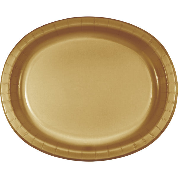 Glittering Gold SturdyStyle Oval Platters 96 ct