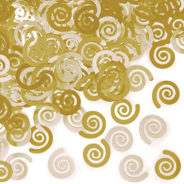 Glittering Gold Swirls Confetti 12 ct