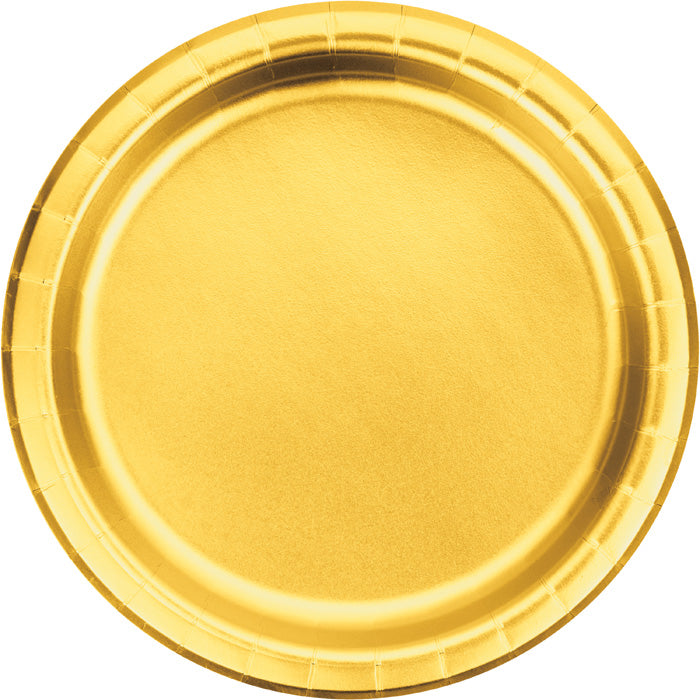 Gold Foil Dinner Plates 96 ct