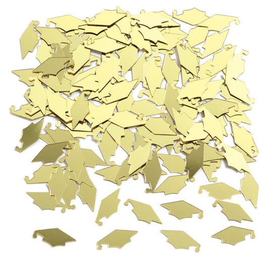 Gold Mortarboard Graduation Confetti 12 ct