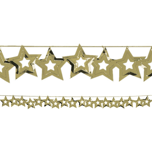 Gold Stars Garland 12 ct