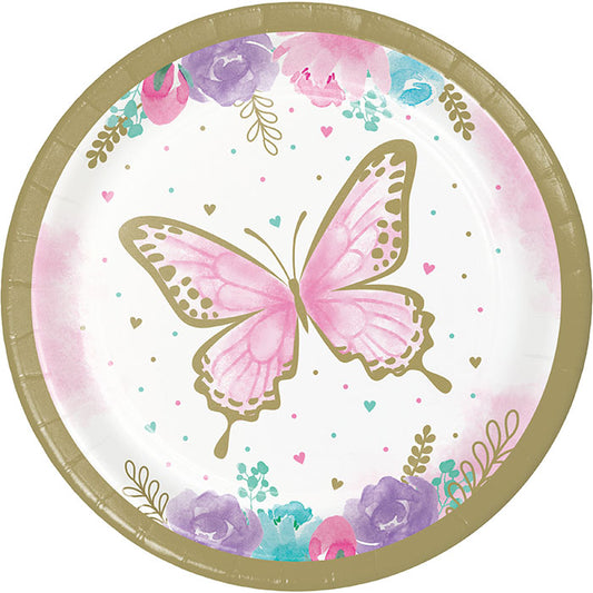 Golden Butterfly Dessert Plates 96 ct