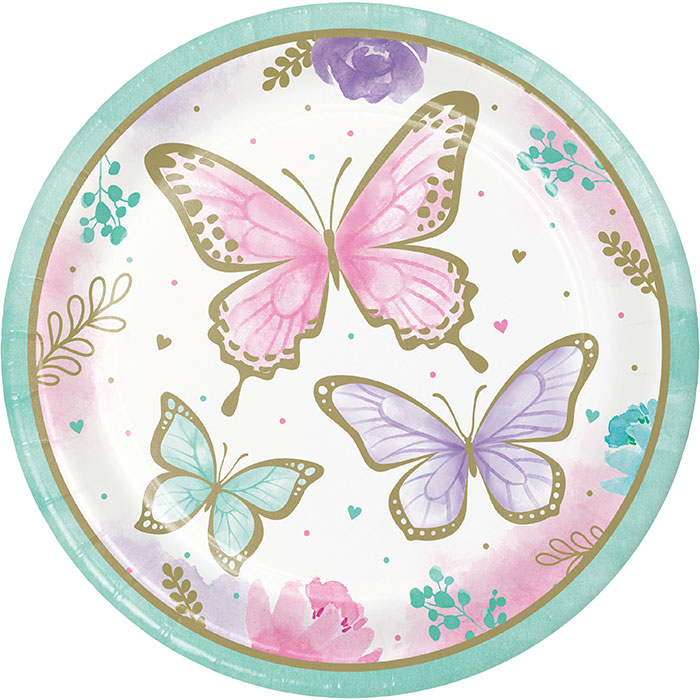 Golden Butterfly Dinner Plates 96 ct