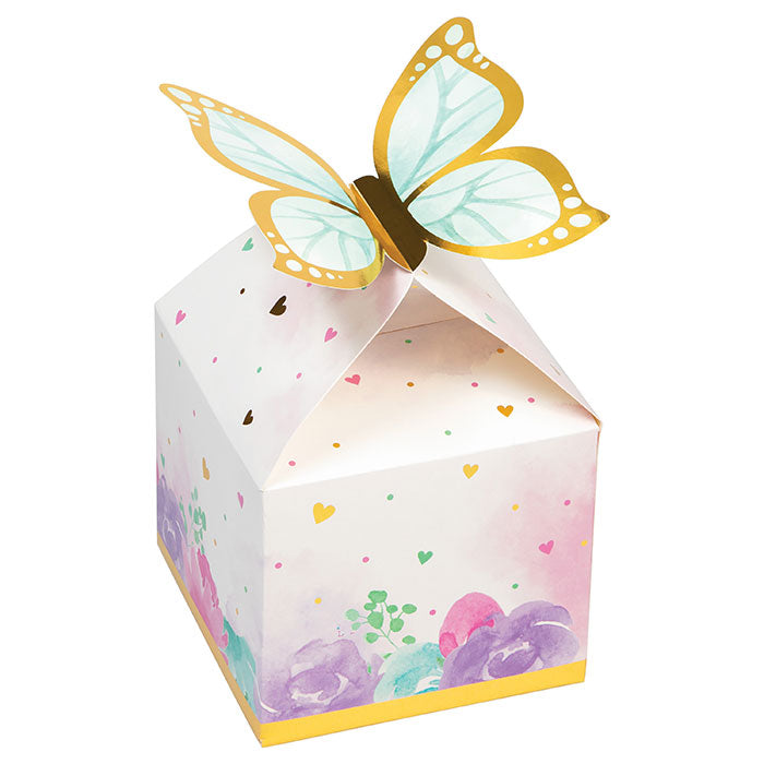 Golden Butterfly Favor Boxes 48 ct