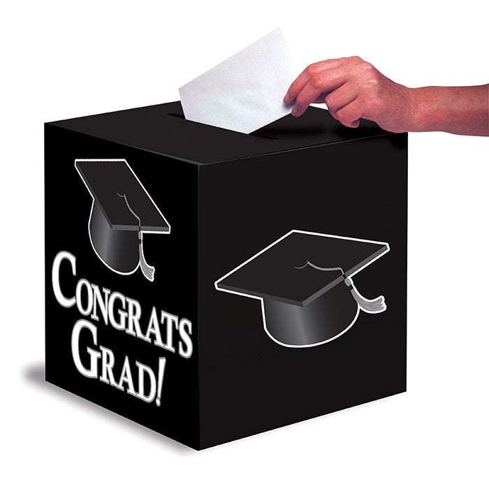 Graduation Card Boxes Black 6 ct