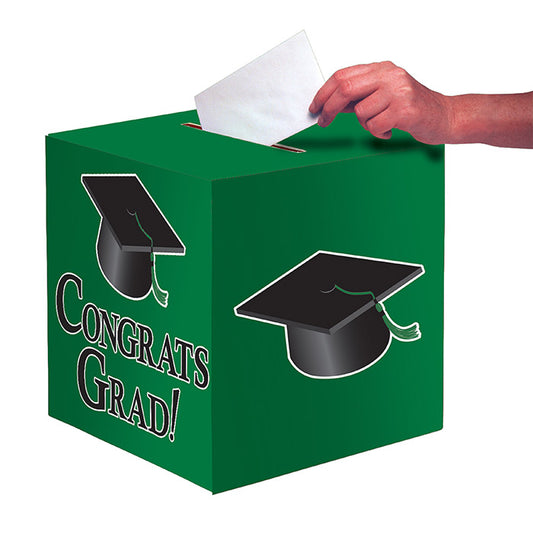 Graduation Card Boxes Green 6 ct