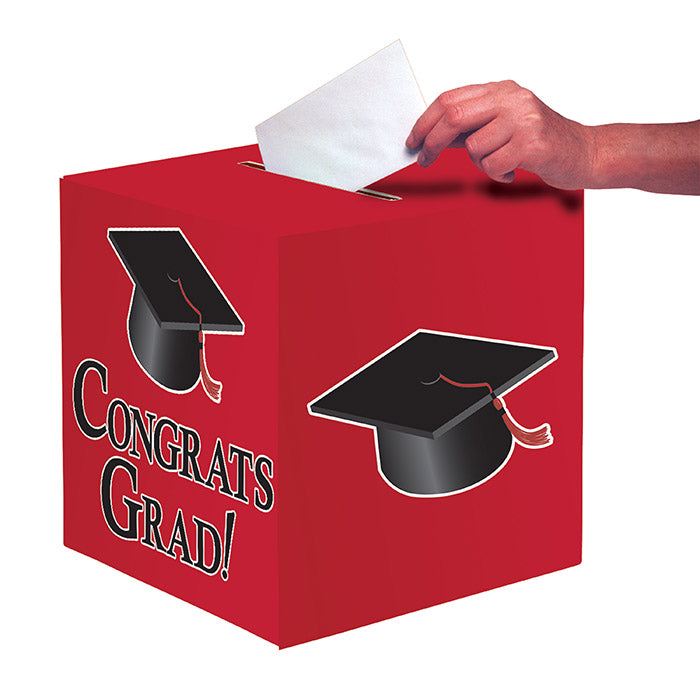 Graduation Card Boxes Red 6 ct