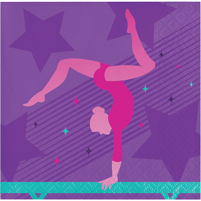 Gymnastics Party Beverage Napkins 192 ct