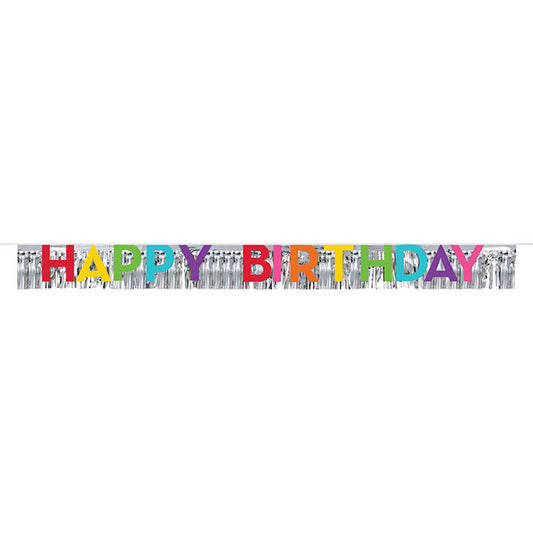 Happy Birthday Banners with Fringe 12 ct