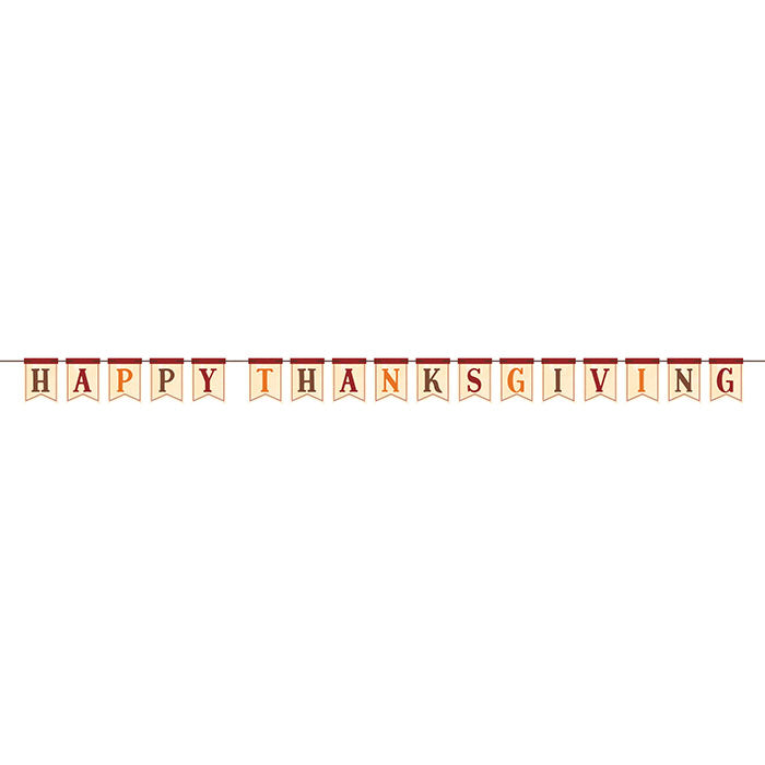 Happy Thanksgiving Ribbon Banner 12 ct