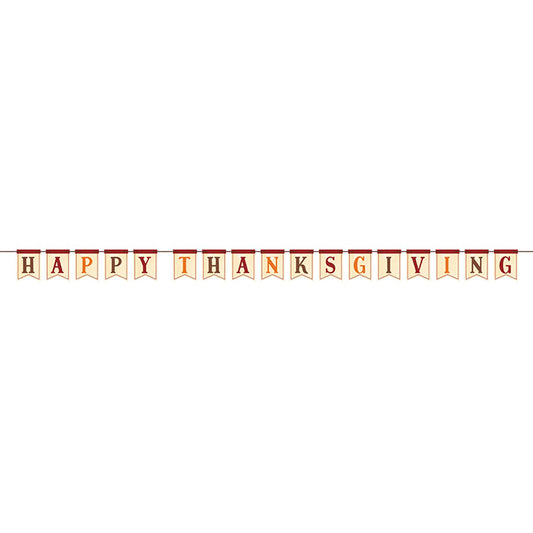 Happy Thanksgiving Ribbon Banner 12 ct