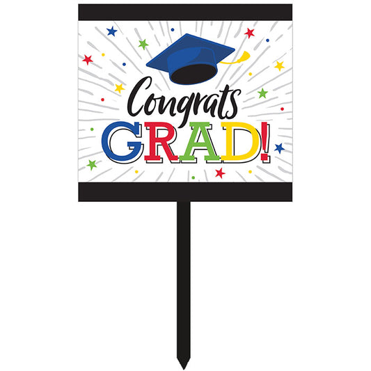 Hats Off Grad Yard Sign 6 ct