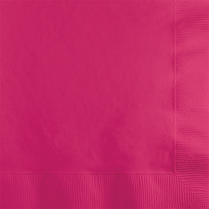 Hot Magenta 2-Ply Beverage Napkins 600 ct