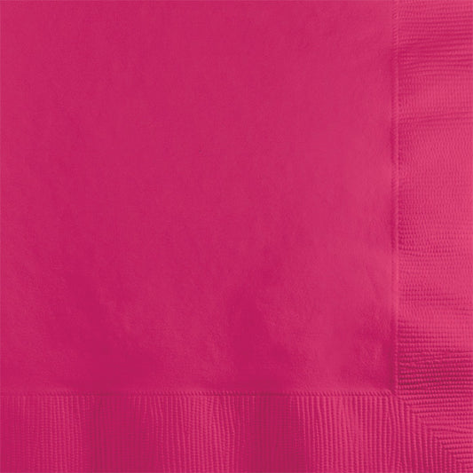 Hot Magenta 2-Ply Beverage Napkins 600 ct