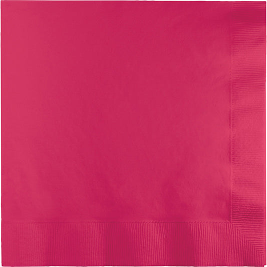 Hot Magenta Dinner Napkins 3-Ply 250 ct