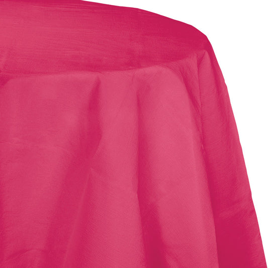 Hot Magenta Octy-Round Paper Tablecloths 12 ct