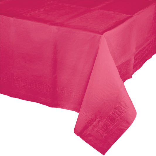 Hot Magenta Paper Tablecloths 6 ct