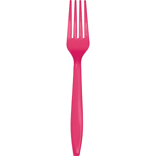 Hot Magenta Plastic Forks 288 ct