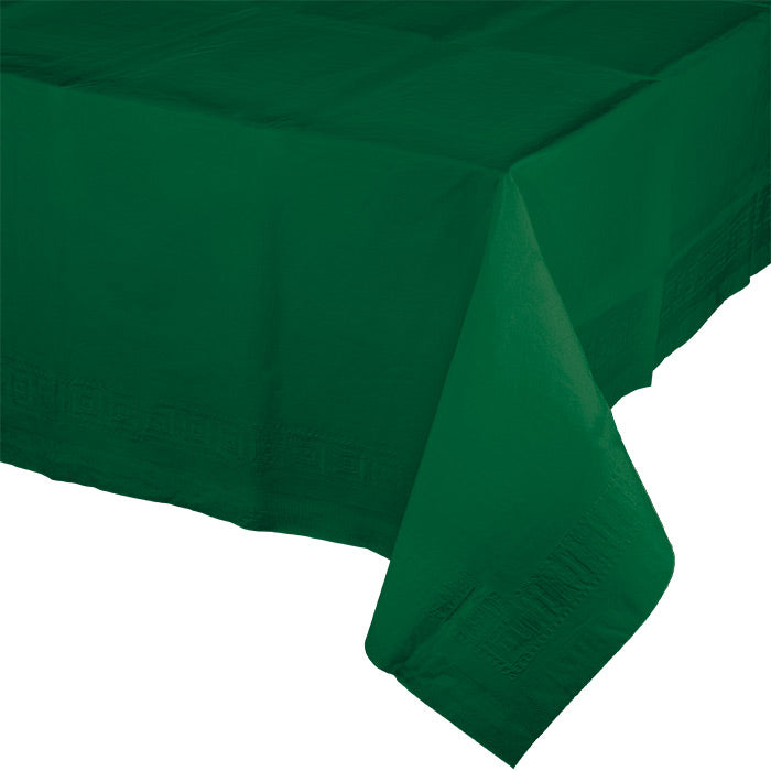 Hunter Green Paper Tablecloths 6 ct