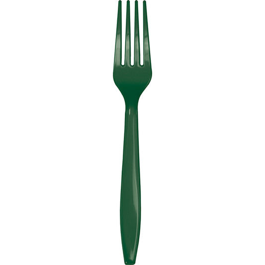 Hunter Green Plastic Forks 288 ct