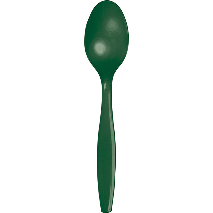 Hunter Green Plastic Spoons 288 ct