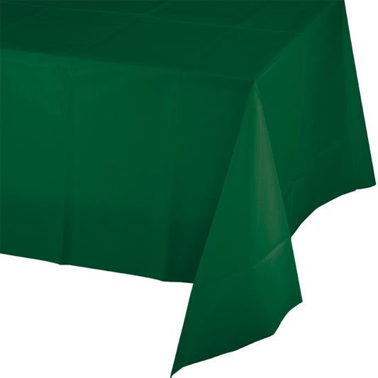 Hunter Green Plastic Tablecloths 12 ct