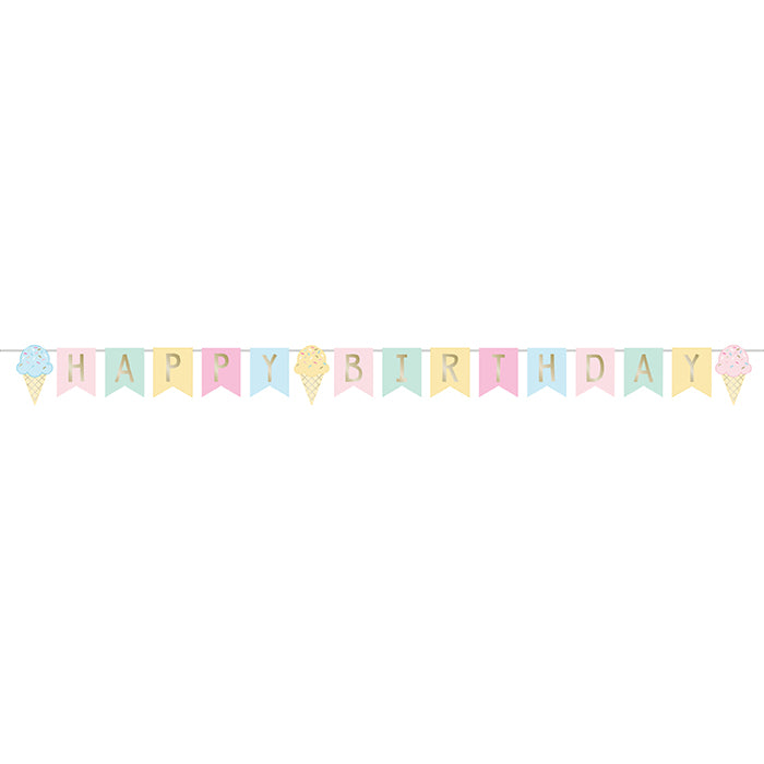 Ice Cream Party Banners 12 ct