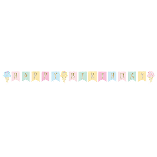 Ice Cream Party Banners 12 ct