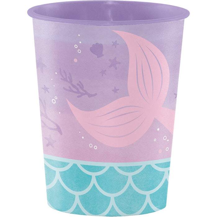 Iridescent Mermaid Party 16 oz Favor Cups 12 ct