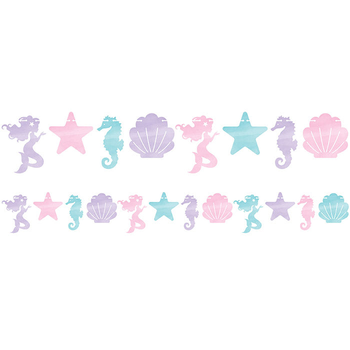 Iridescent Mermaid Party Banners 6 ct