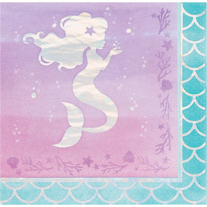 Iridescent Mermaid Party Luncheon Napkins 192 ct