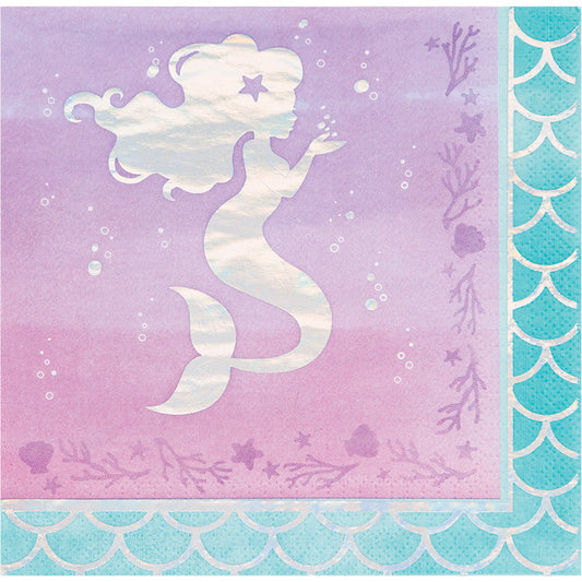 Iridescent Mermaid Party Luncheon Napkins 192 ct