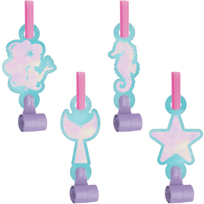 Iridescent Mermaid Party Party Blowers 48 ct