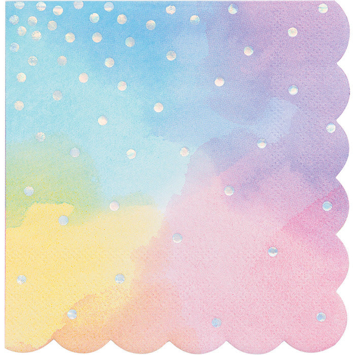 Iridescent Party Beverage Napkins 192 ct