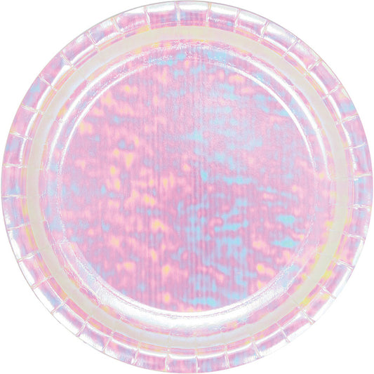 Iridescent Party Dinner Plates 96 ct