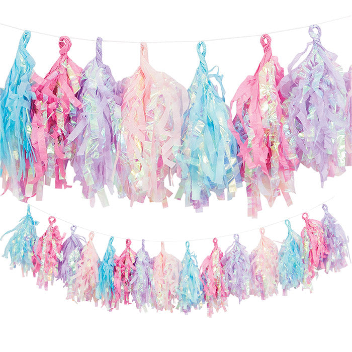 Iridescent Party Tassel Garland 6 ct