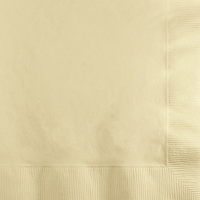 Ivory Beverage Napkins 3-Ply 500 ct