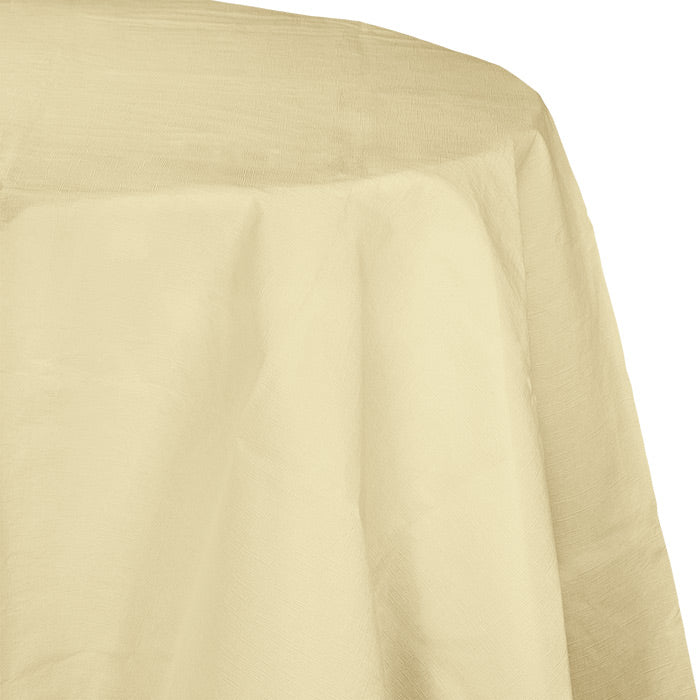 Ivory Octy-Round Paper Tablecloths 12 ct