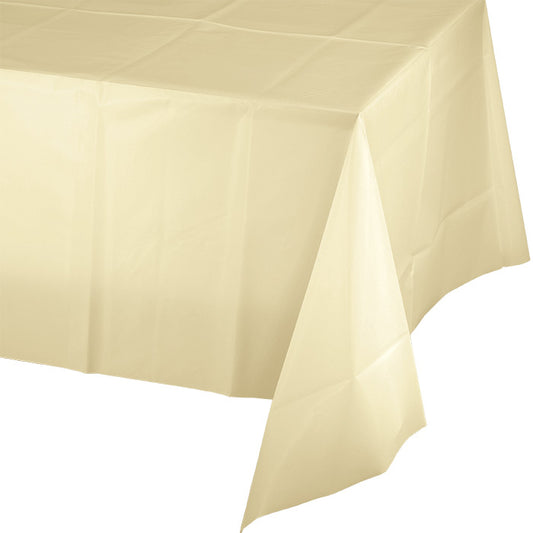 Ivory Plastic Tablecloths 12 ct