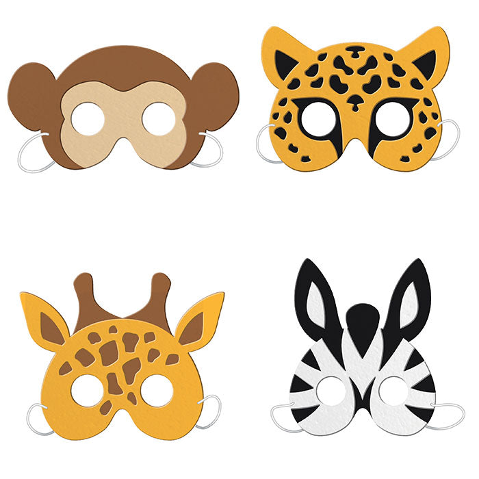 Jungle Animals Foam Masks 24 ct