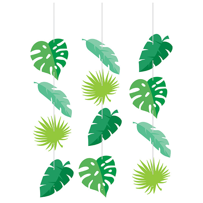 Jungle Leaf Hanging Cutouts 36 ct