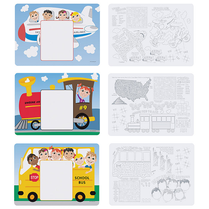 Kids' Menu Placemats Multipack 1,002 ct