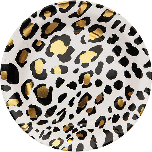 Leopard Dessert Plates 96 ct