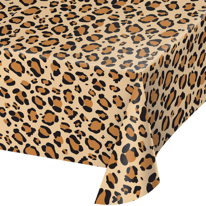 Leopard Print Plastic Tablecloths 6 ct