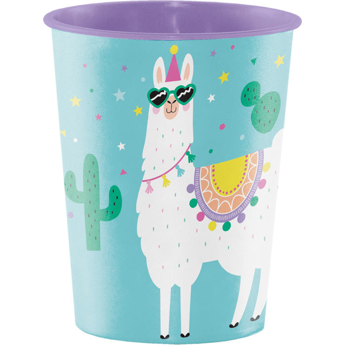 Llama Party 16 oz Plastic Cups 12 ct