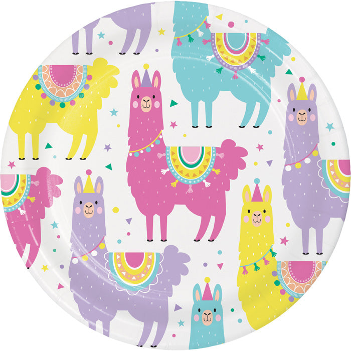 Llama Party Dessert Plates 96 ct